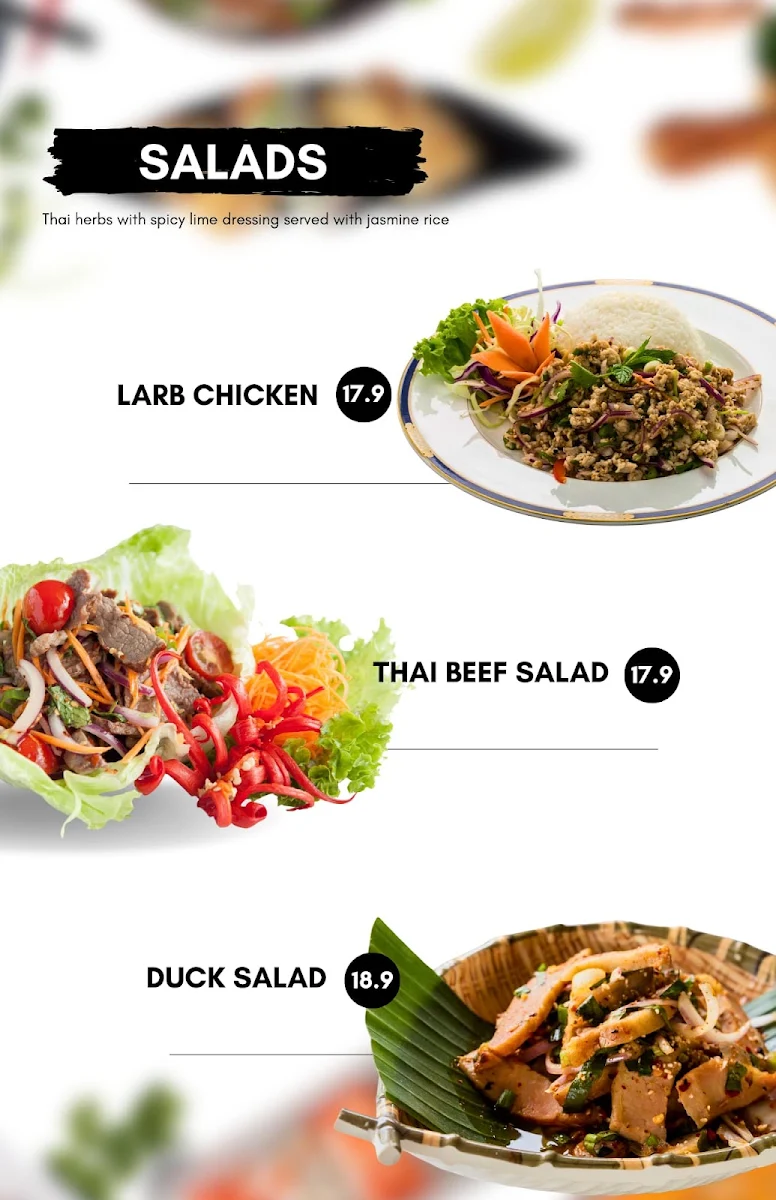 Menu, Buddha Boy