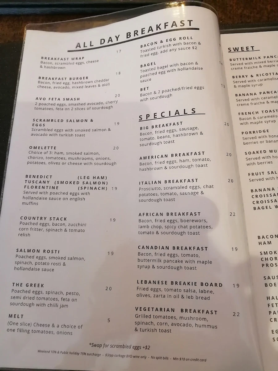 Menu, Fusion Point