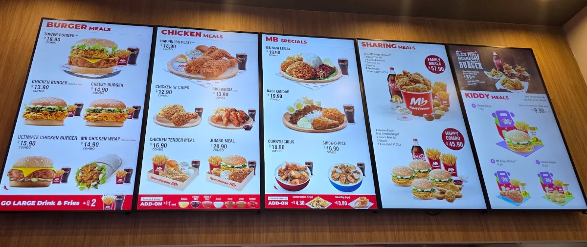 Menu, Marrybrown Brimbank Deer Park