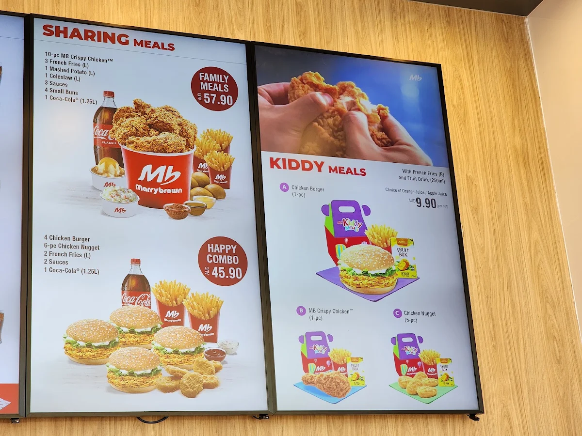 Menu, Marrybrown Brimbank Deer Park