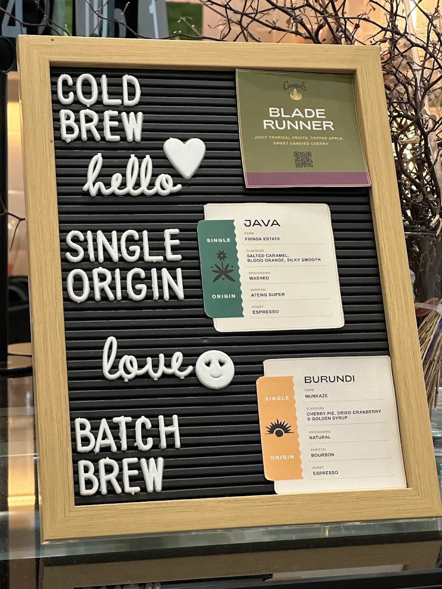 Menu, Cafe Mazal