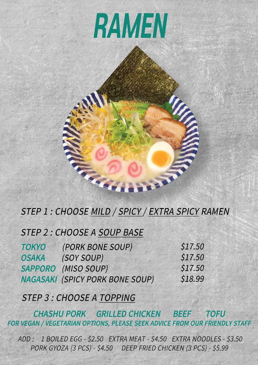 Menu, Hokopo Marion