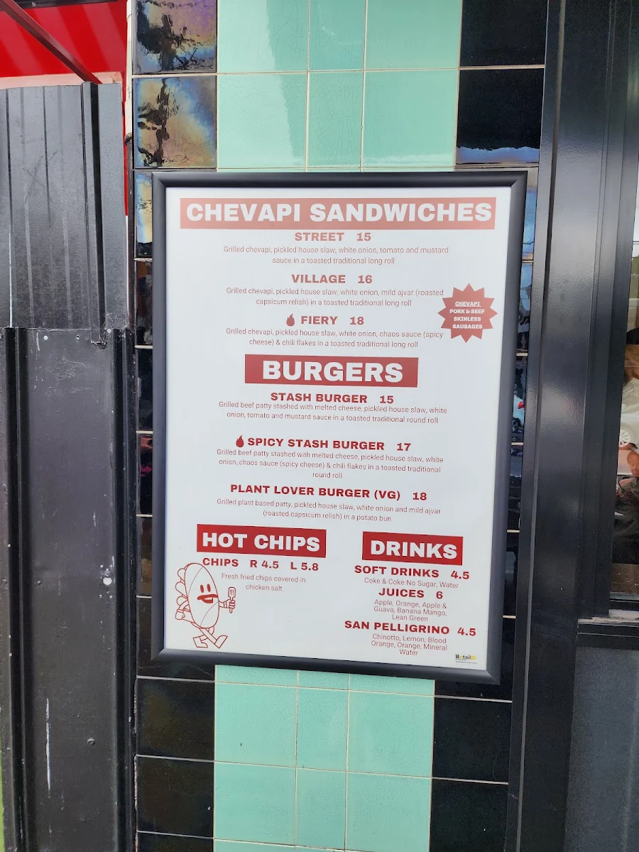 Menu, Stan's Grill