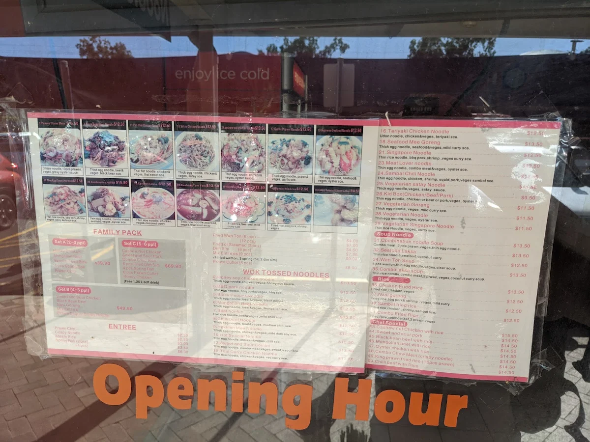 Menu, Noodle and Rice Cannonvale Chinese Takeaway Restaurant
