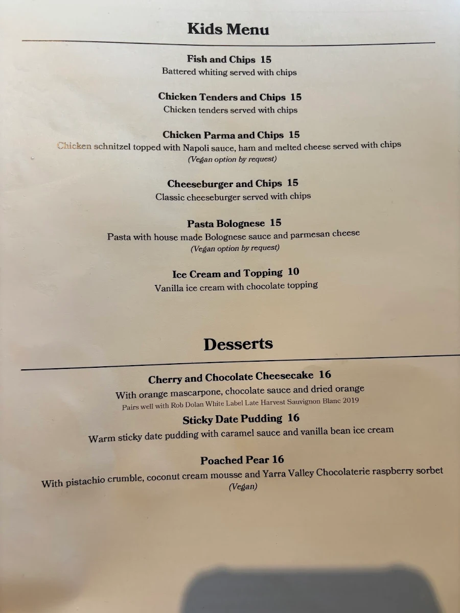 Menu, Launching Place Home Hotel