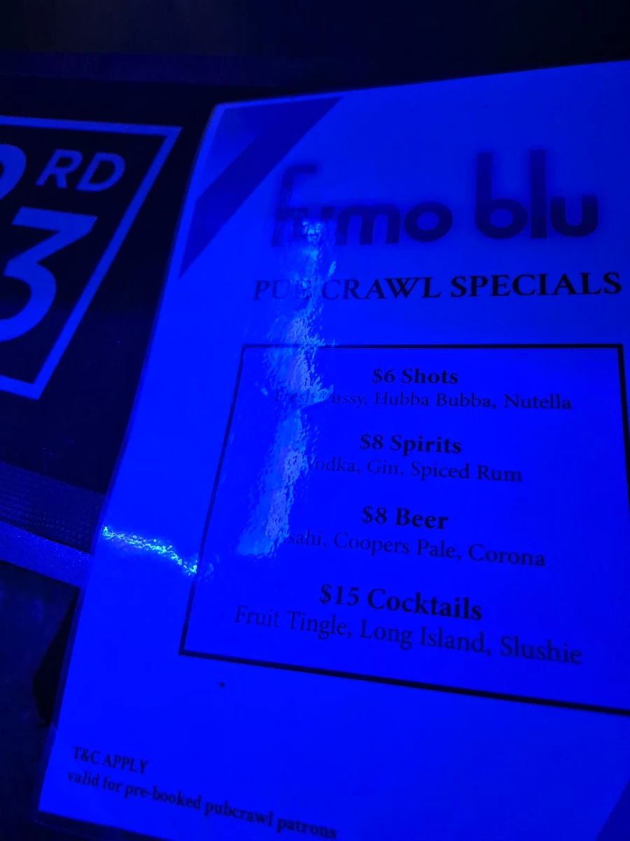 Menu, Fumo Blu