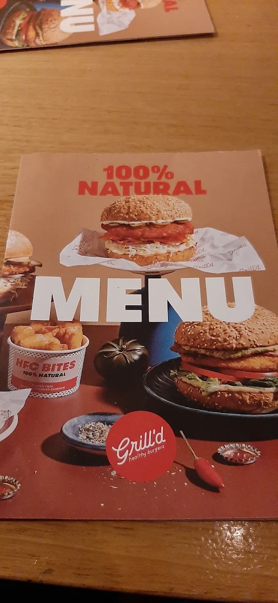Menu, Grill'd Burgers - Balaclava