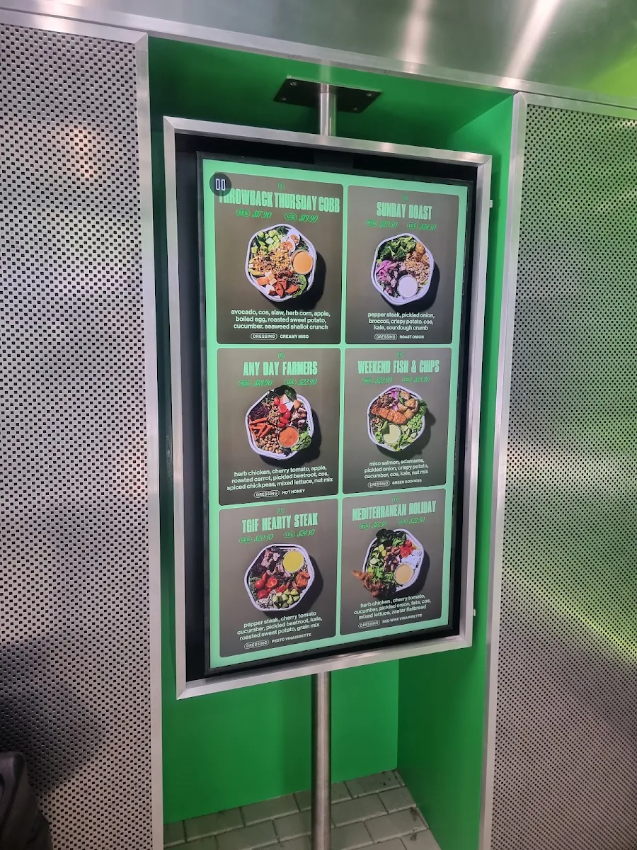 Menu, Salad Days Alexandria