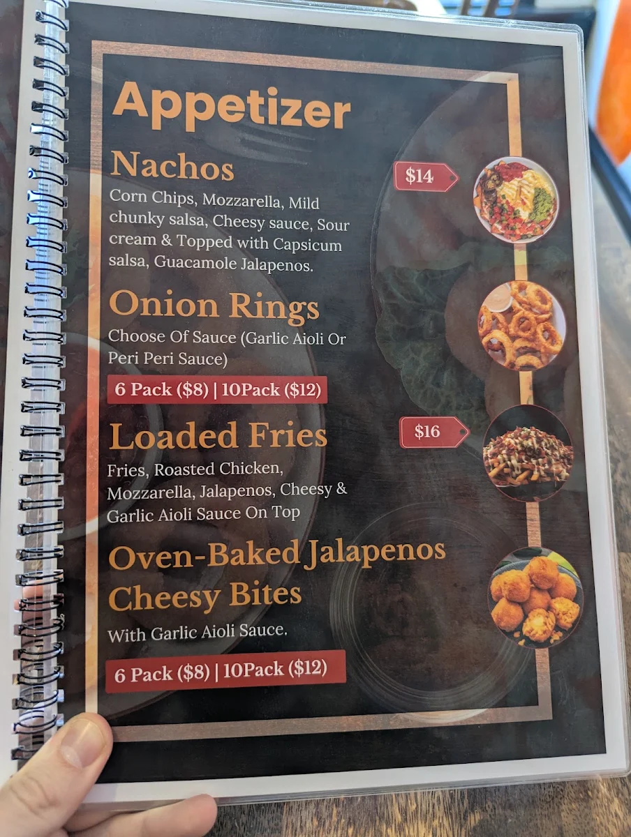 Menu, Lord of Pizzas and Cafe