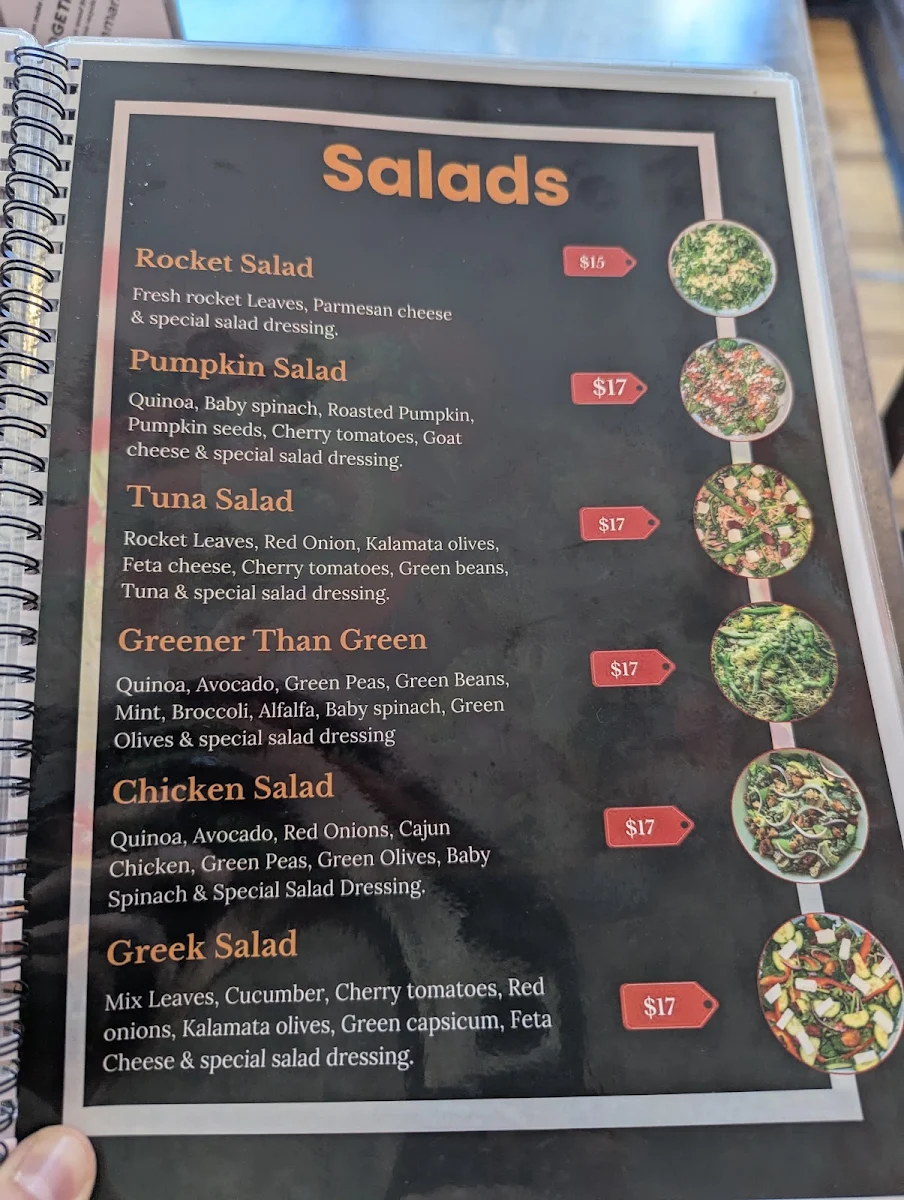Menu, Lord of Pizzas and Cafe