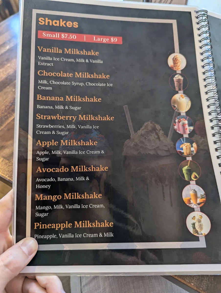 Menu, Lord of Pizzas and Cafe