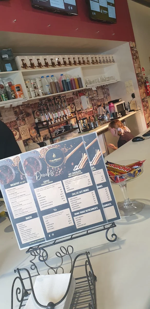 Menu, The Haven - Cafe & Takeaway