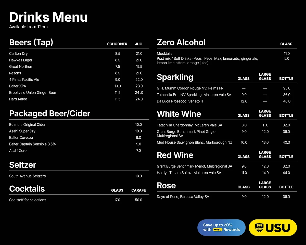 Menu, Courtyard Restaurant & Bar