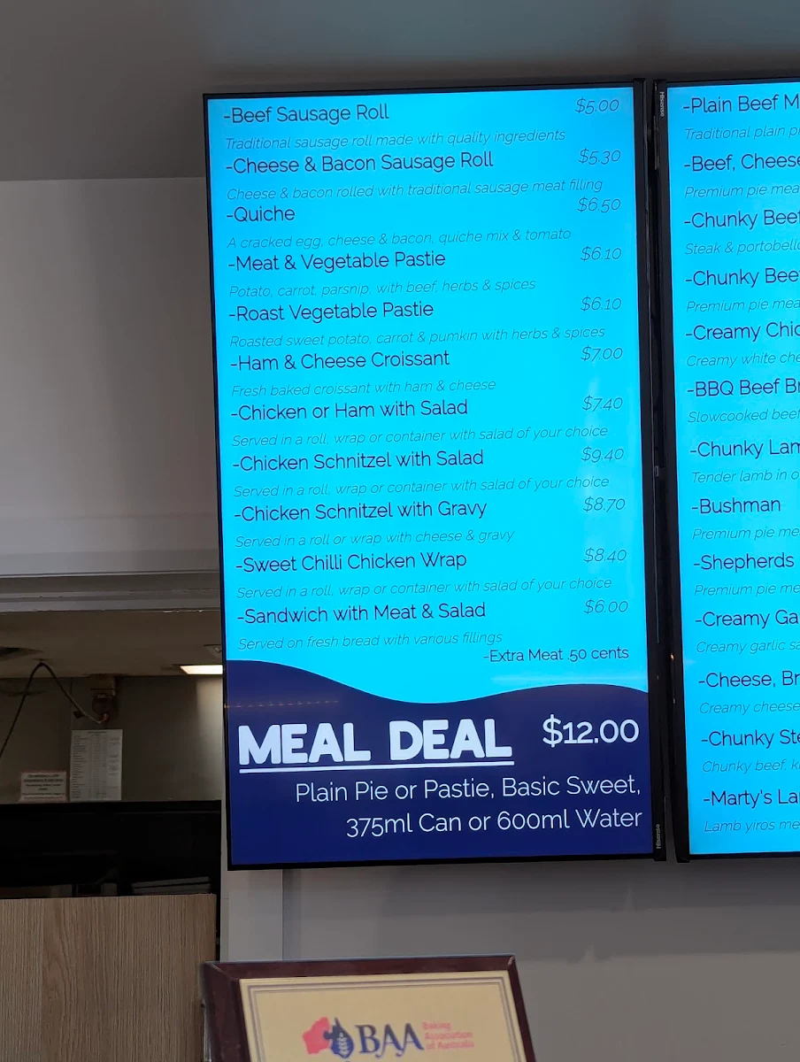 Menu, North End Bakehouse