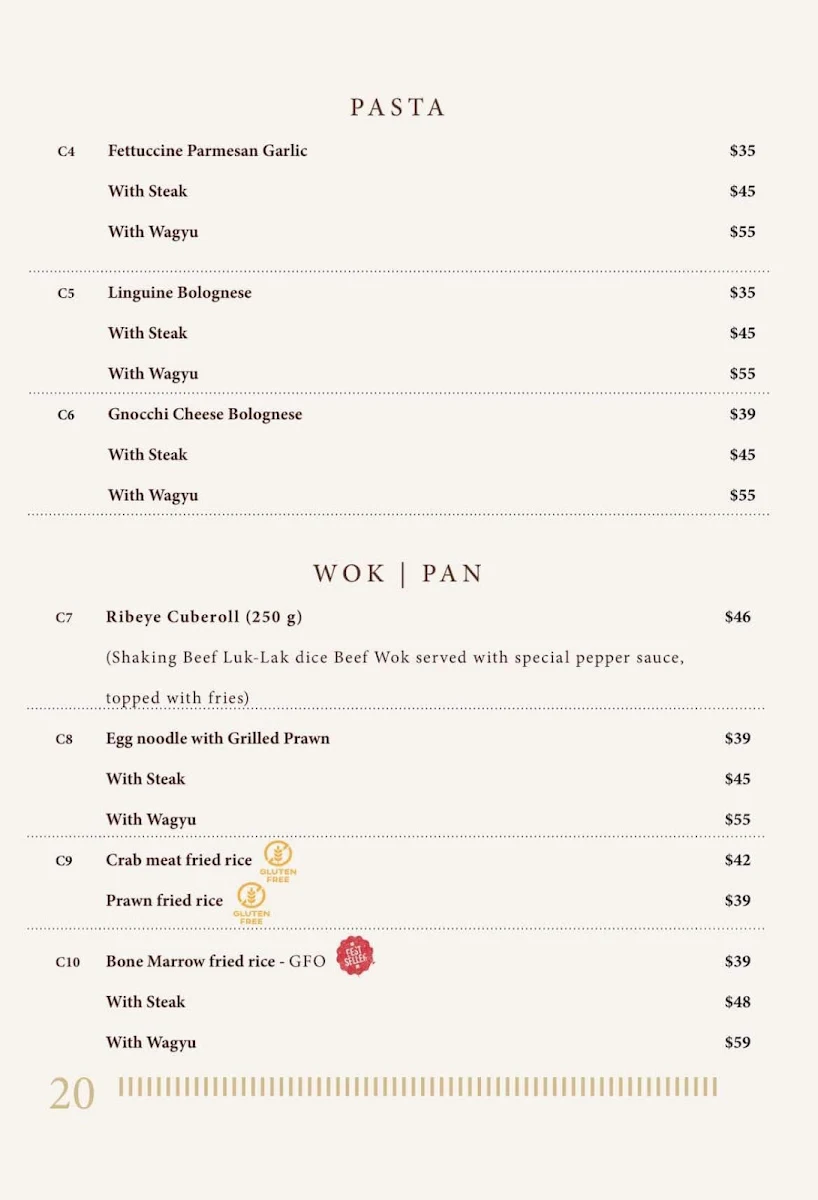 Menu, TungThit Sizzling Steak Abbotsford