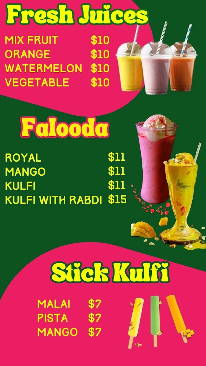 Menu, EVARYDE ICE CREAM