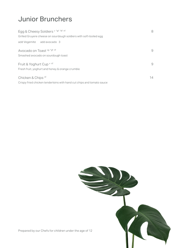 Menu, Industry Beans Chadstone