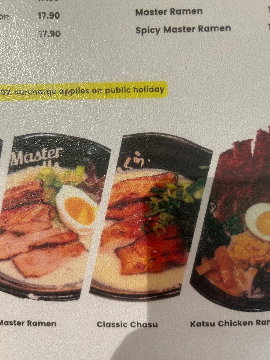 Menu, Master Rolls