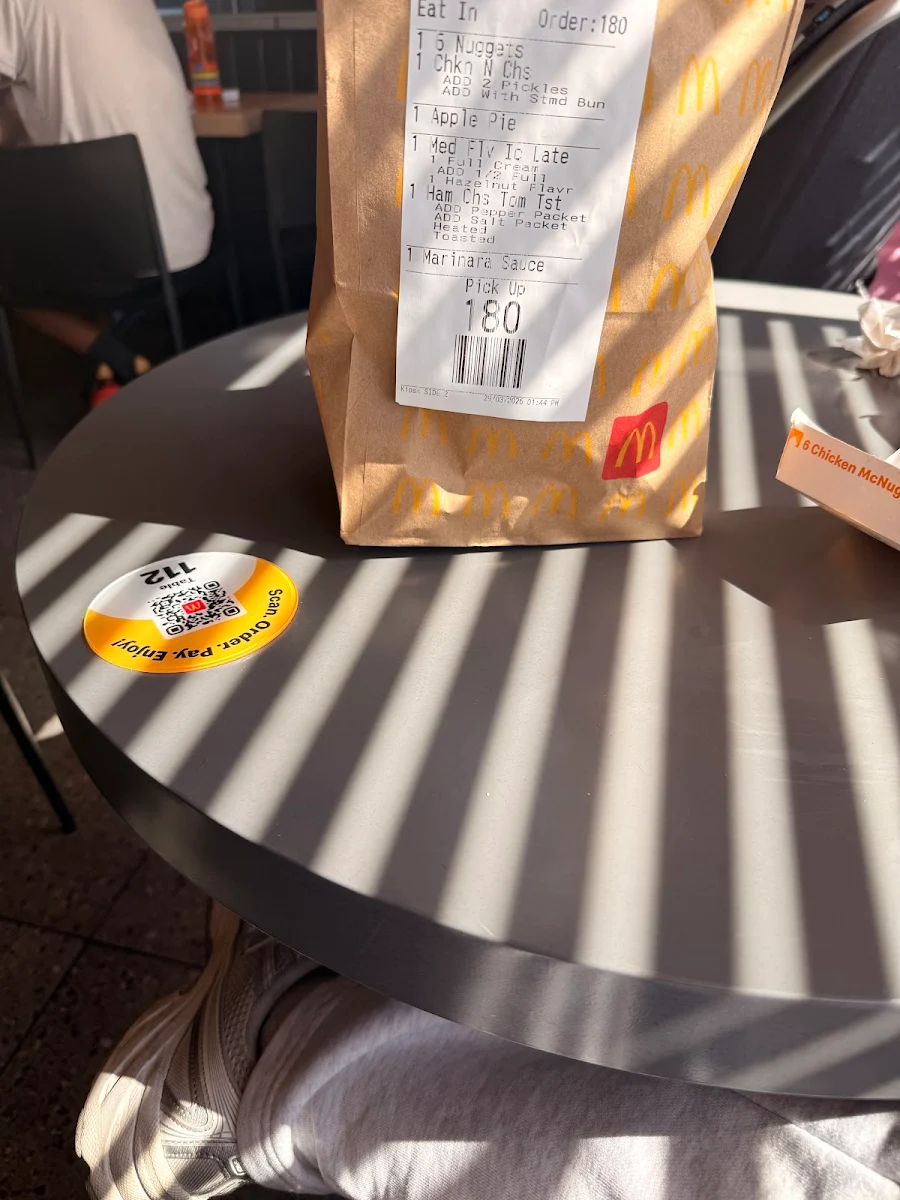 Menu, McDonald's Blacktown Sports Park