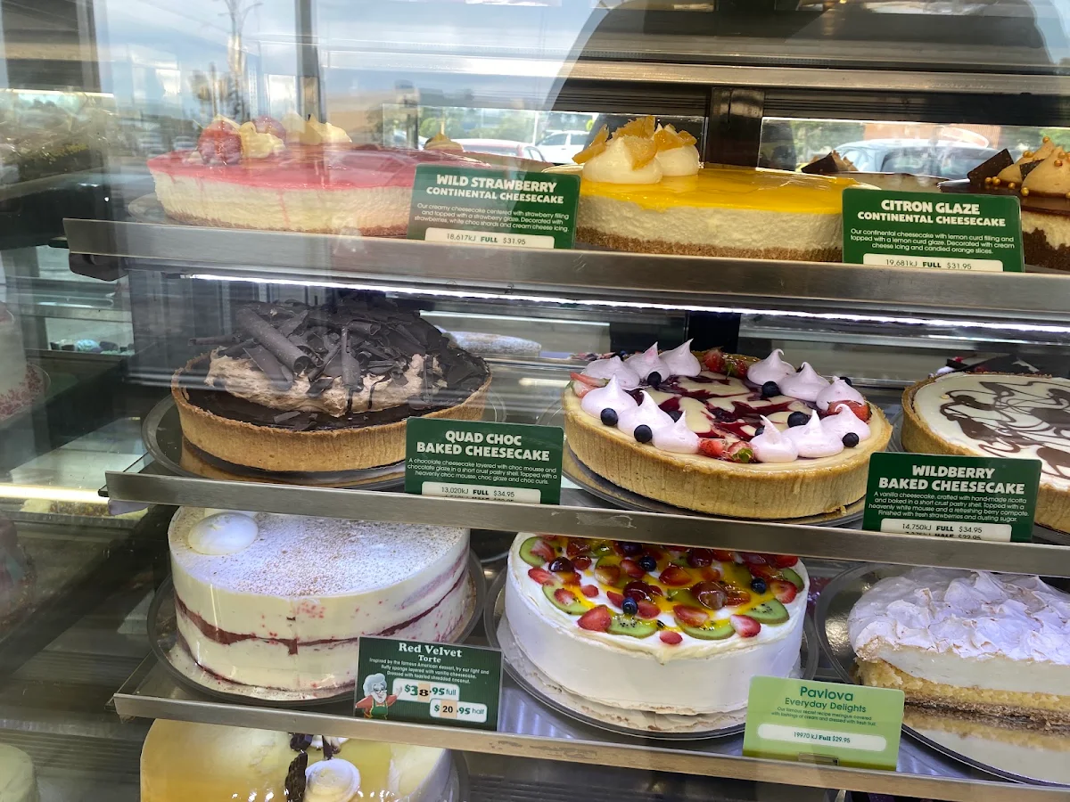 Menu, The Cheesecake Shop Morley