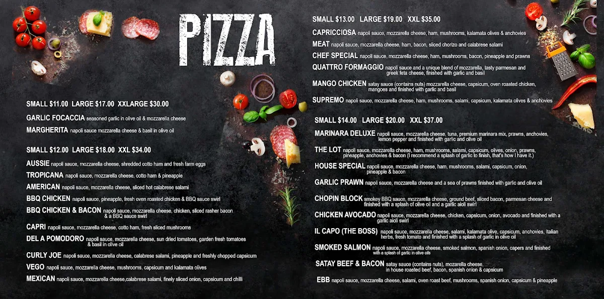 Menu, Salami Bros