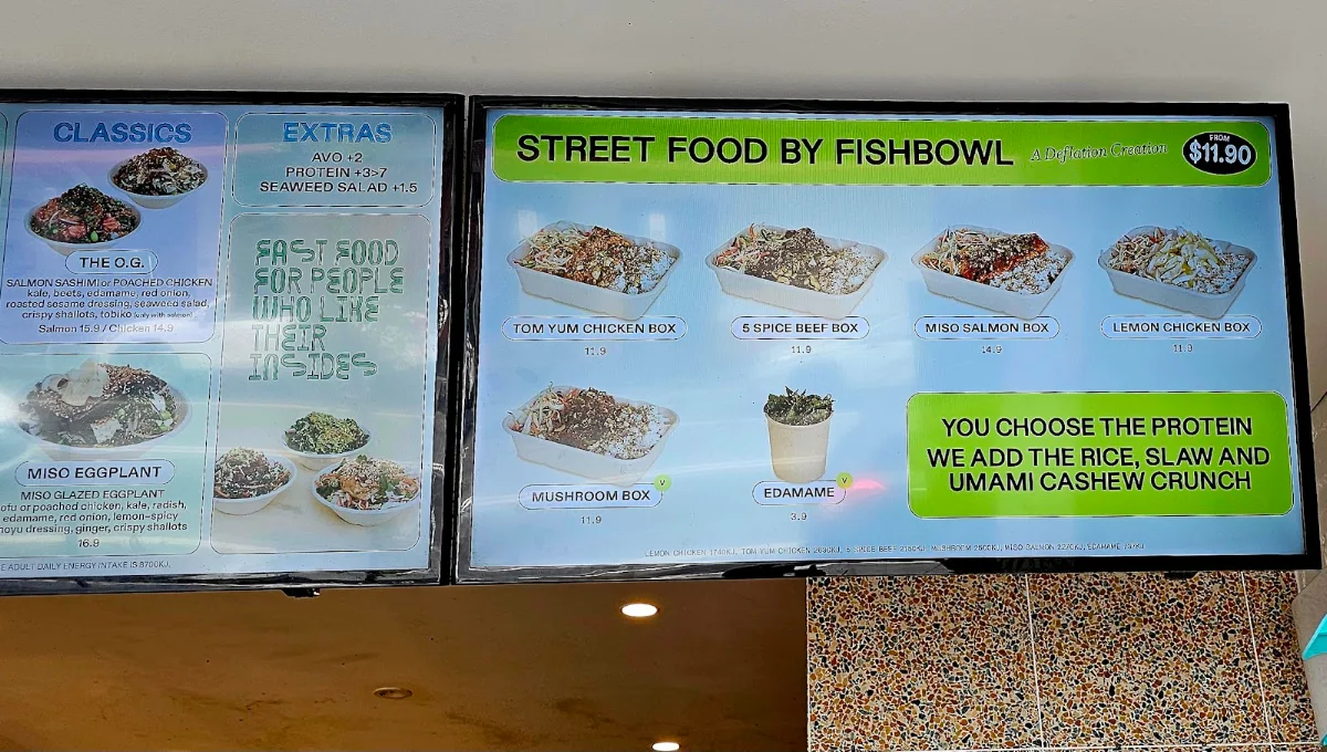 Menu, FISHBOWL - Coogee