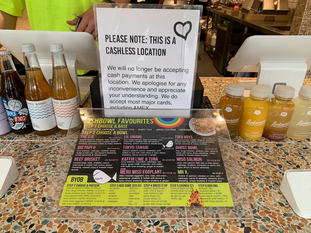 Menu, FISHBOWL - Coogee