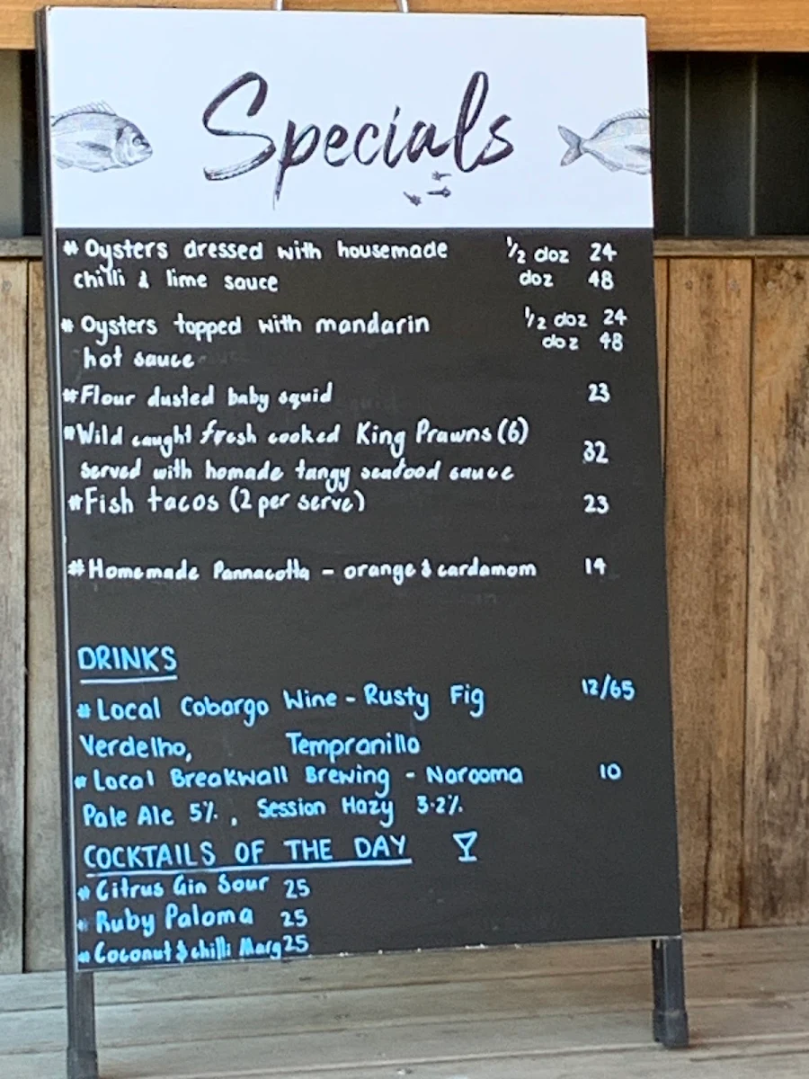 Menu, THE OYSTER FARMERS DAUGHTER