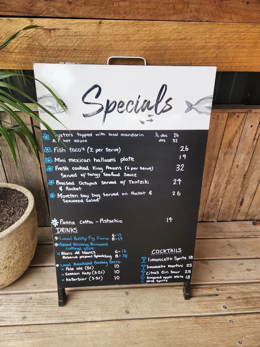 Menu, THE OYSTER FARMERS DAUGHTER