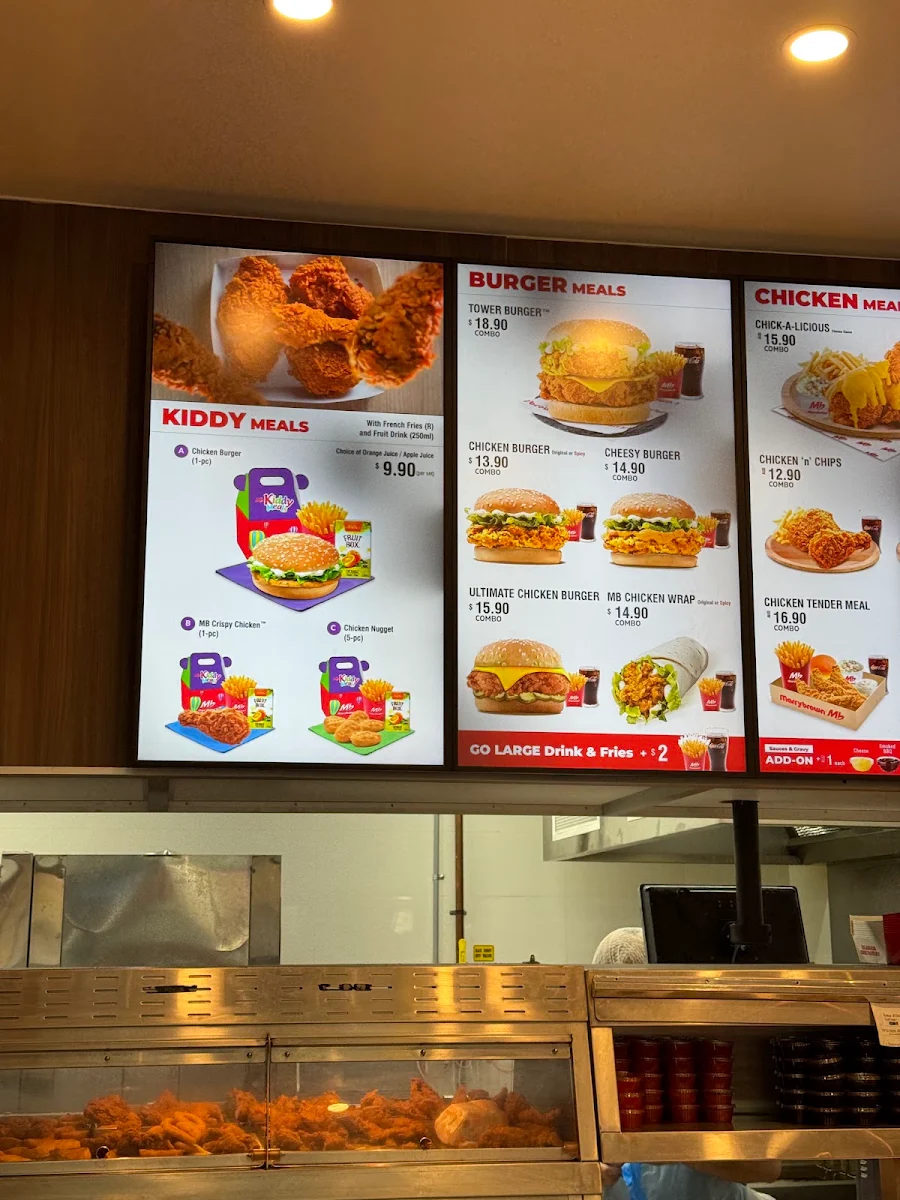 Menu, Marrybrown Docklands