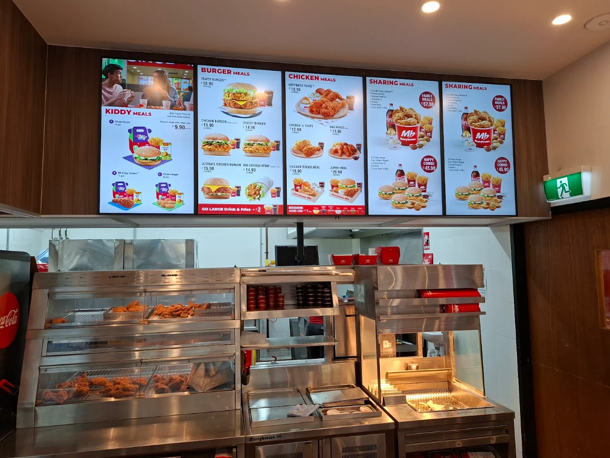 Menu, Marrybrown Docklands