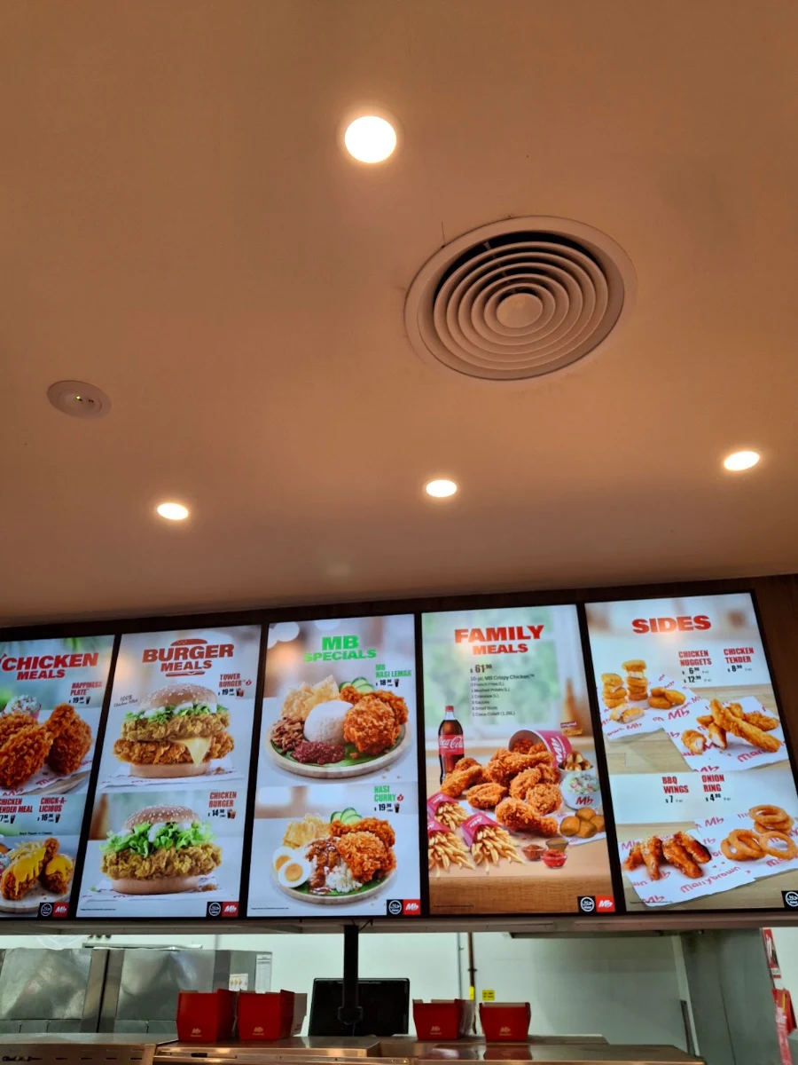 Menu, Marrybrown Docklands