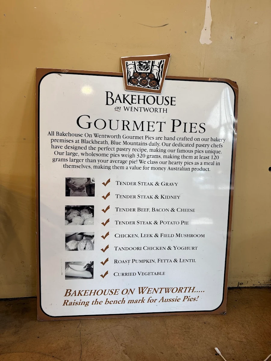 Menu, Bakehouse on Wentworth