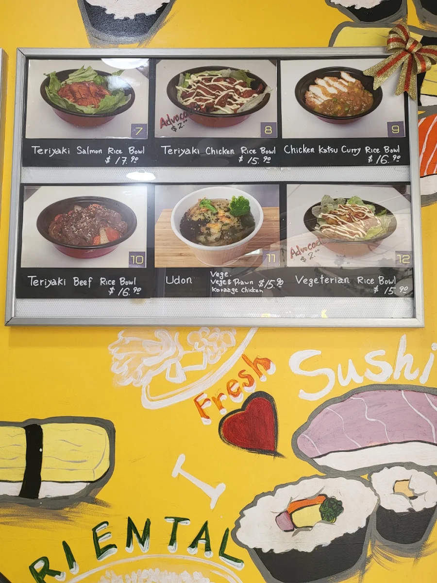 Menu, M Sushi