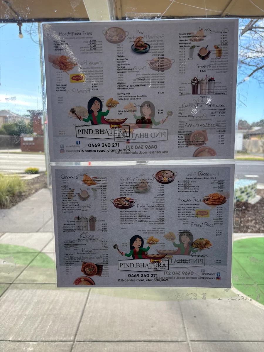 Menu, Pind Bhatura