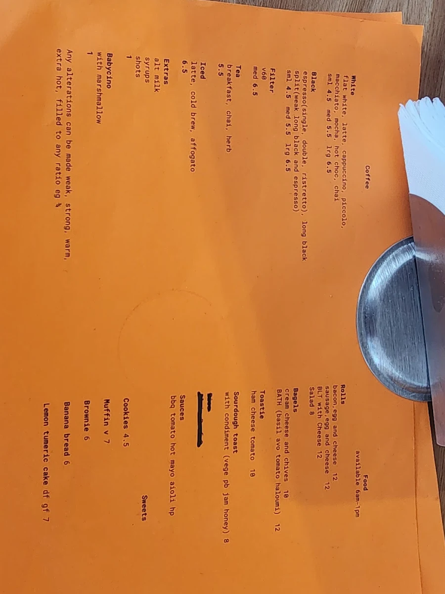 Menu, Goodies Coffee