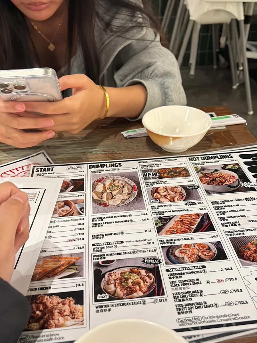 Menu, Little Red Dumpling Maroochydore
