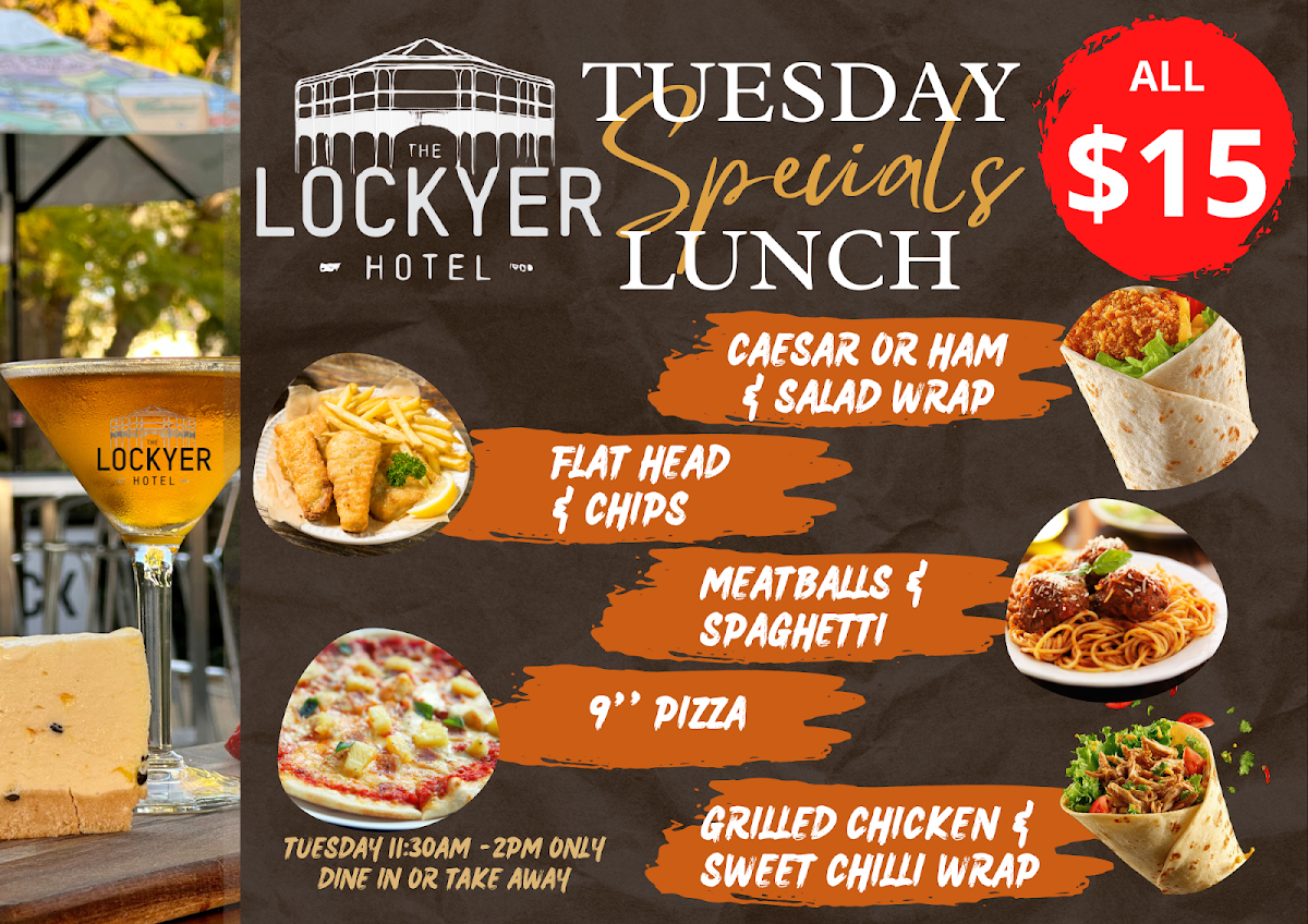 Menu, Lockyer Hotel