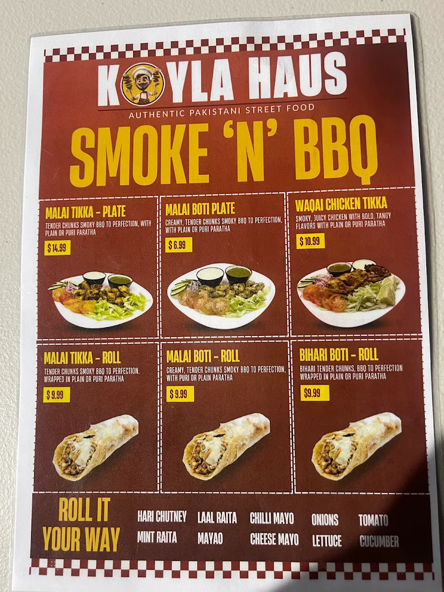 Menu, KOYLA HAUS