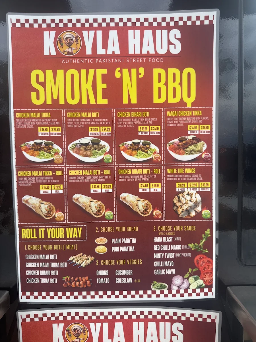 Menu, KOYLA HAUS