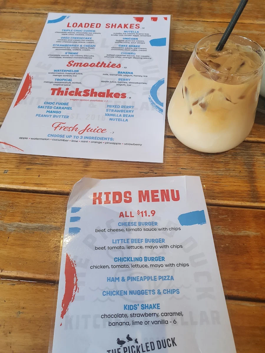 Menu, The Pickled Duck