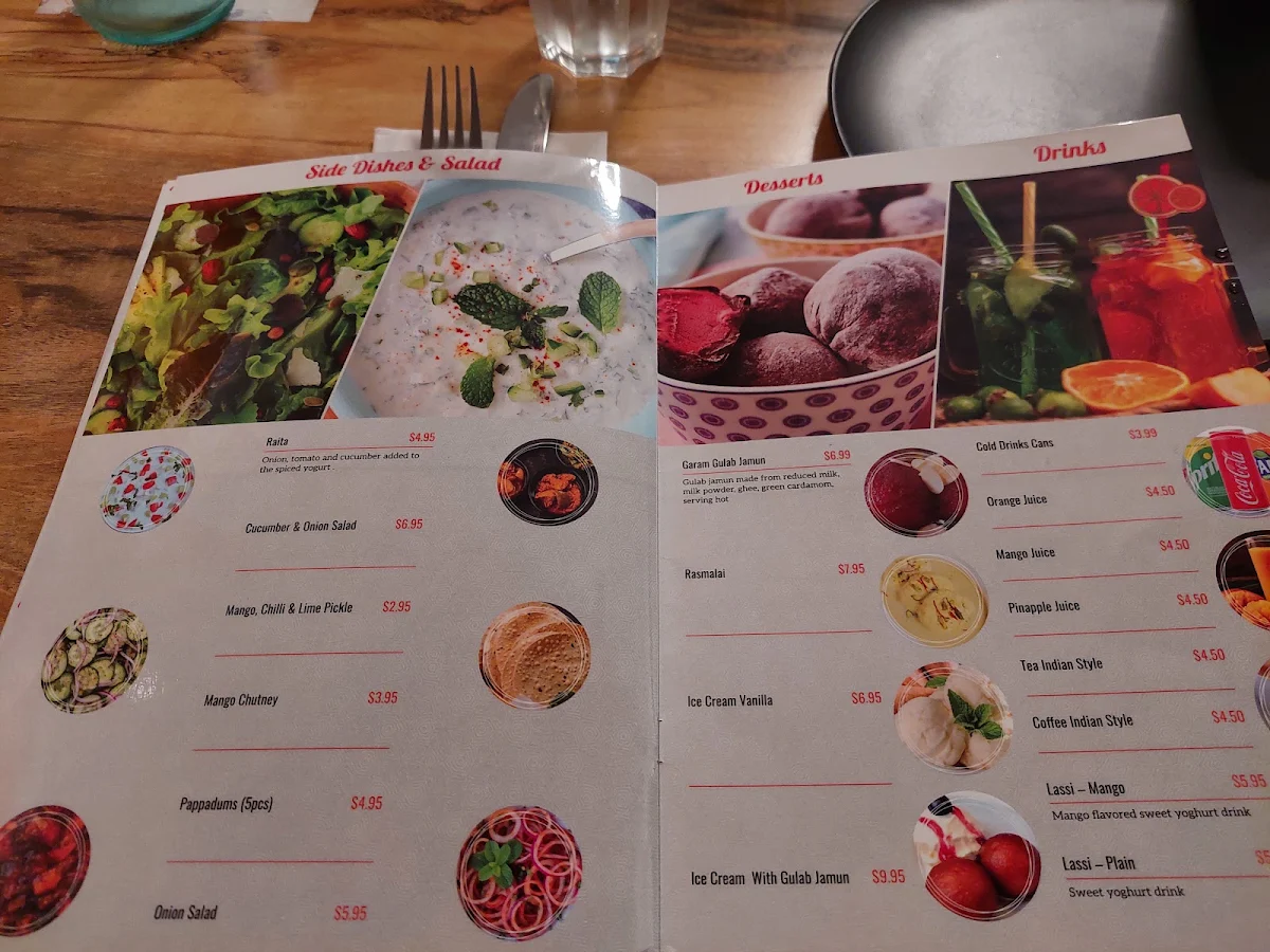 Menu, 5911 Indian cuisine