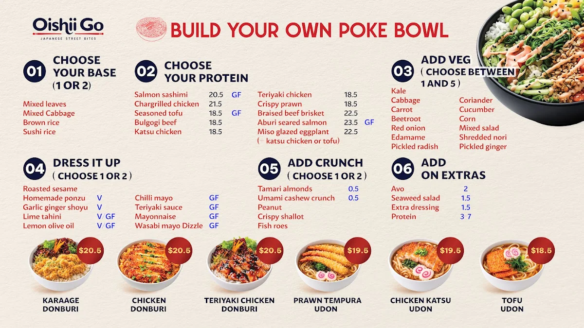 Menu, Oishii Go