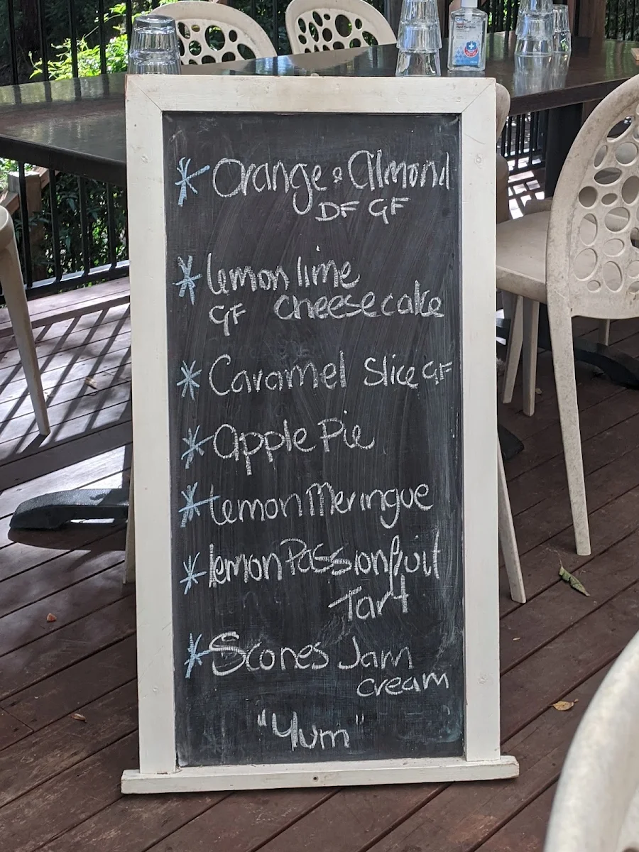 Menu, The Byabarra Café & Bar