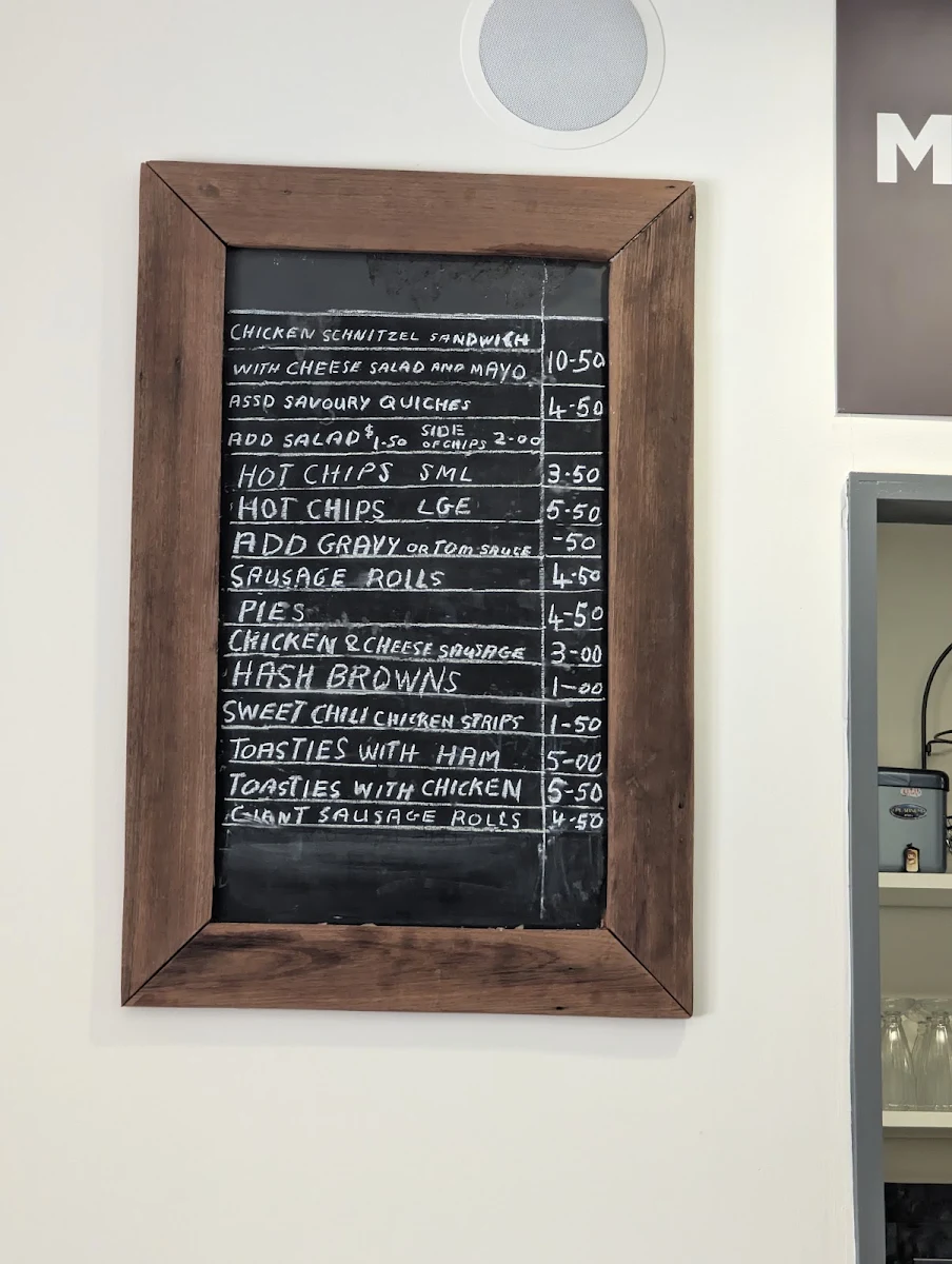 Menu, Open book Cafe
