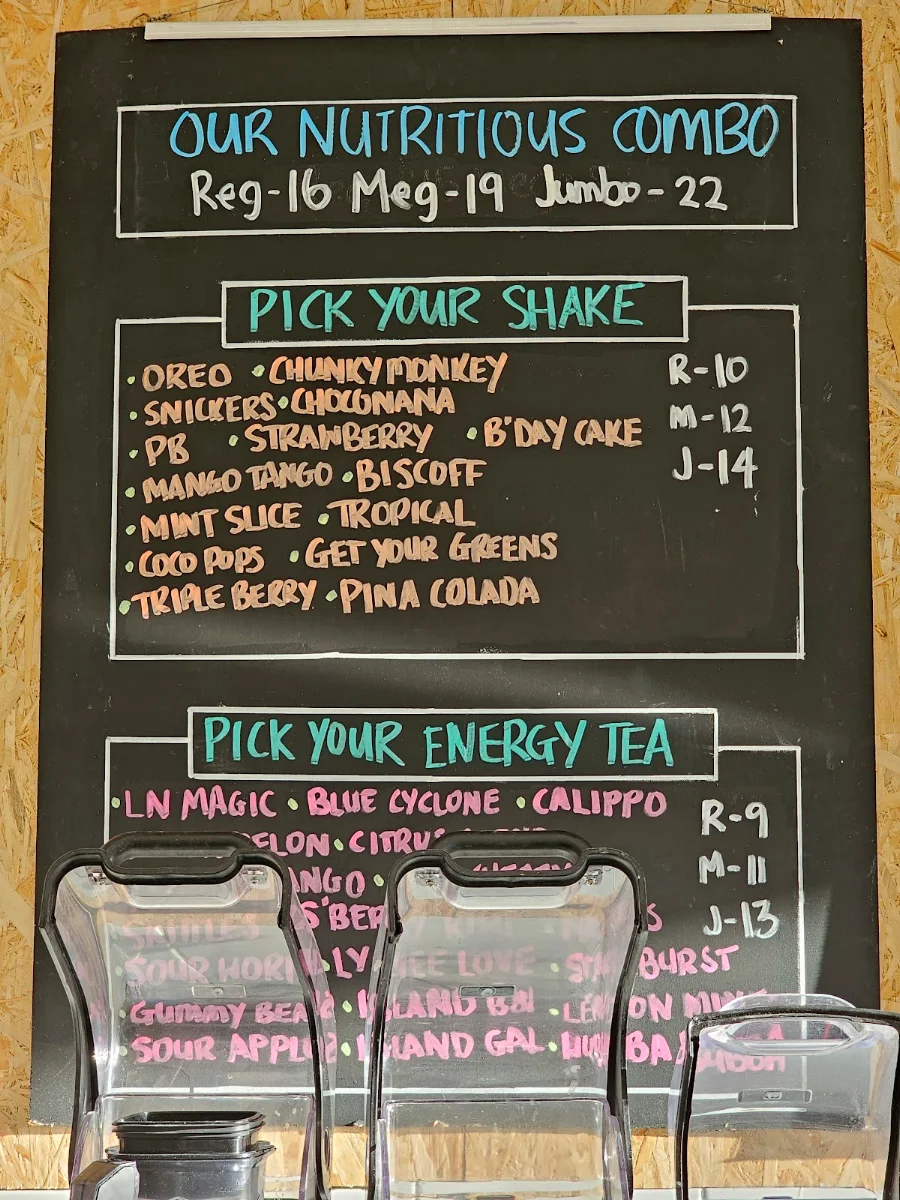 Menu, Liverpool Nutrition