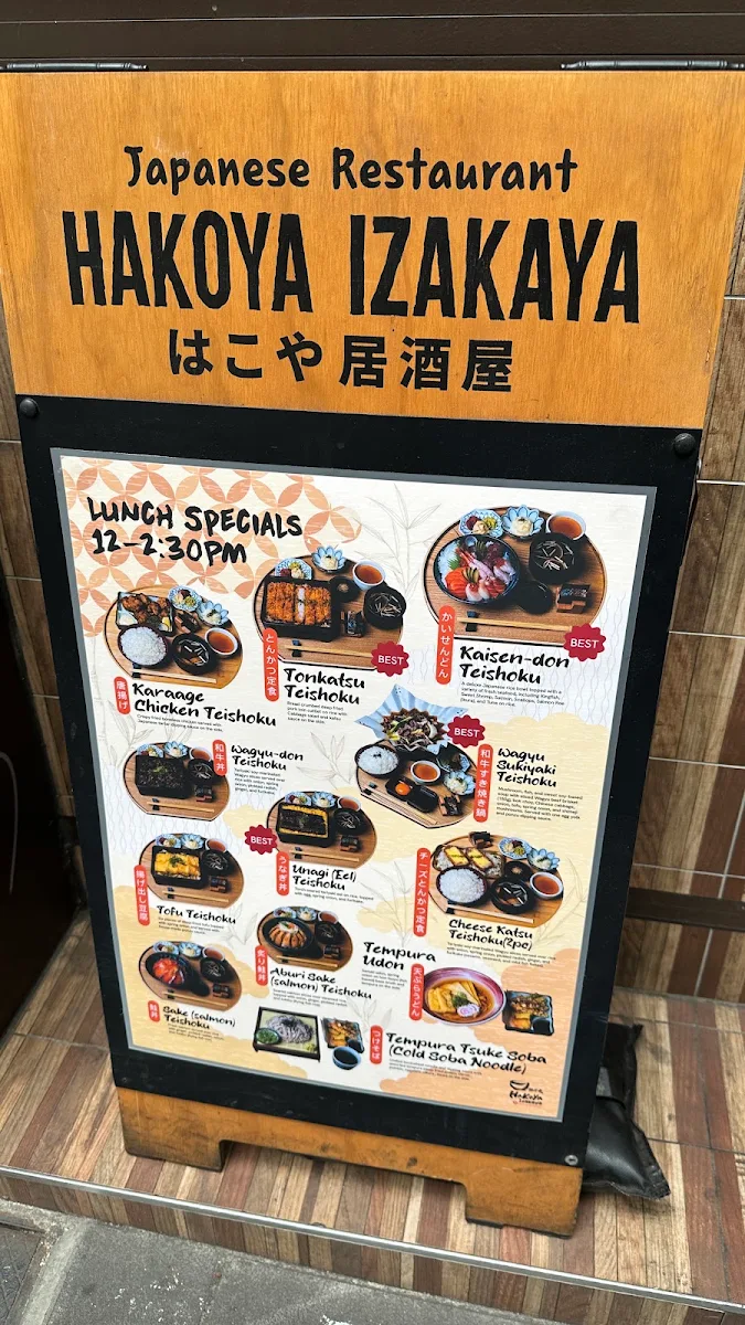 Menu, Hakoya Izakaya