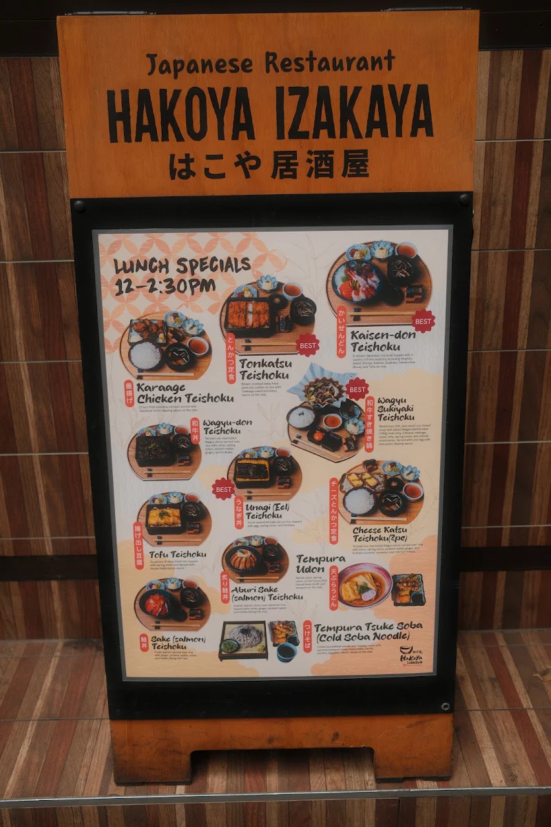 Menu, Hakoya Izakaya