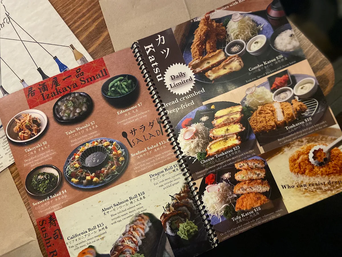 Menu, Hakoya Izakaya