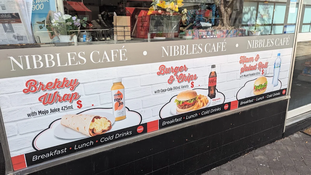 Menu, Nibbles Cafe